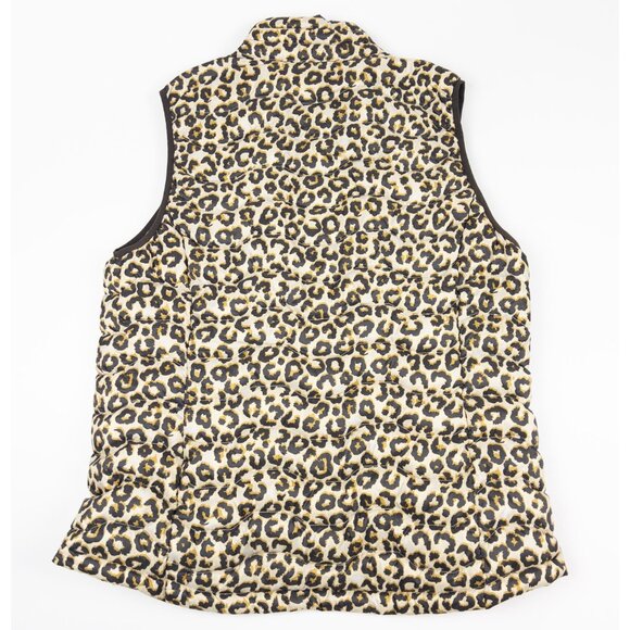 Ariat Ideal Duck Down Vest Women's Large Leopard Print Puffer Full Zip Packable - Picture 4 of 12
